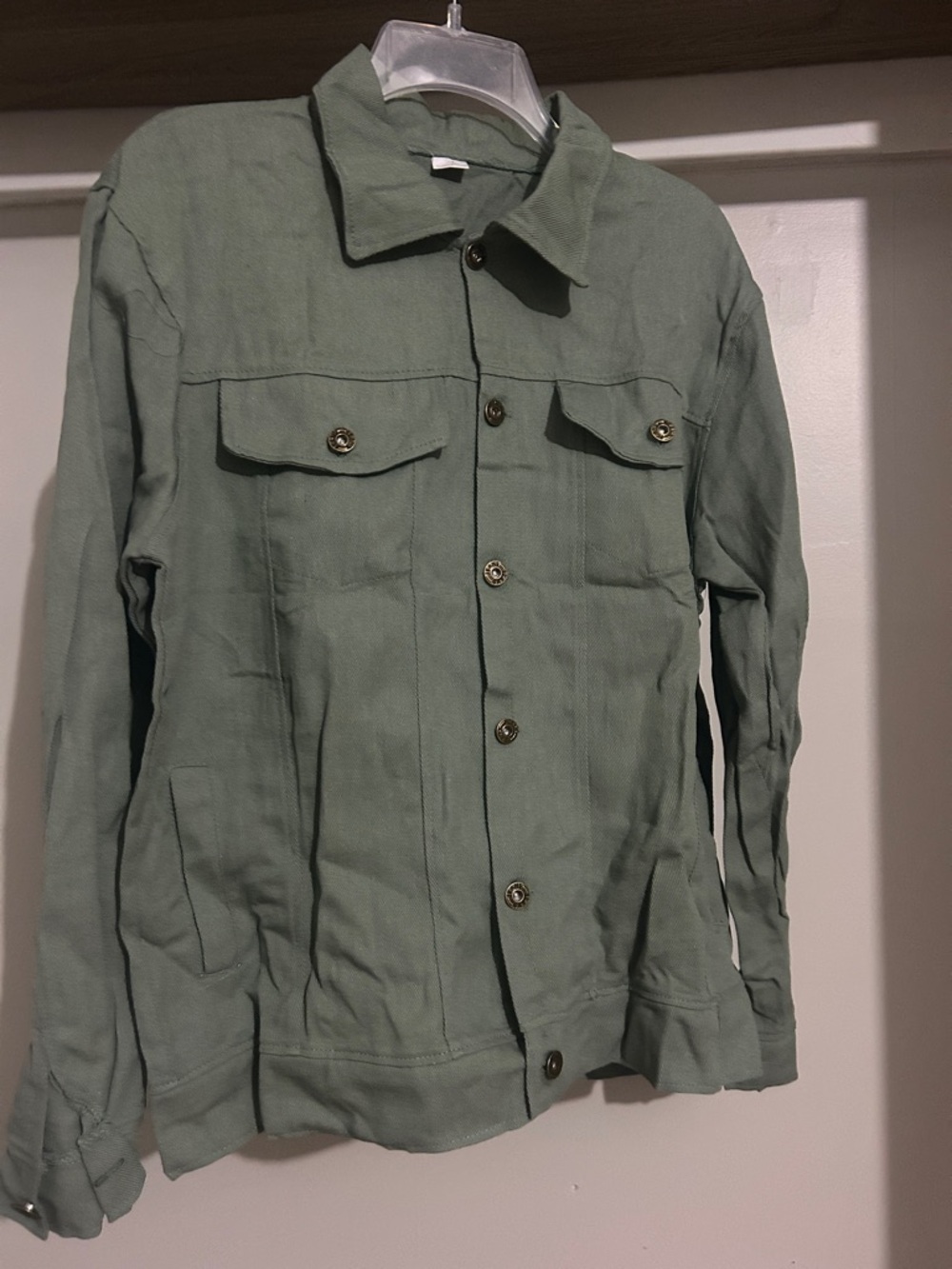 Light Sage Button-Up Jacket